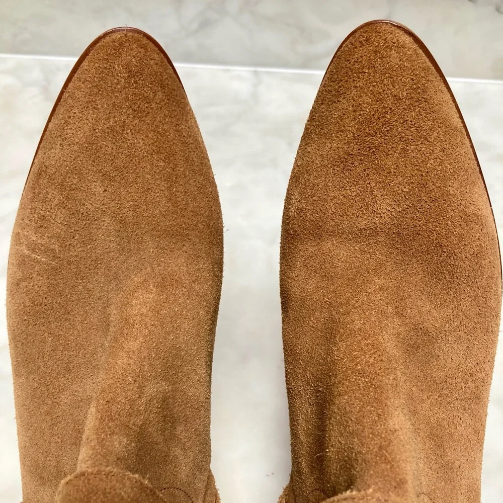 Saint Laurent Suede Ankle Western / Moto Boot. - Picture 12 of 14